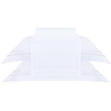 Imagem de Jogo de cama Super King Buddemeyer Sublime Branco c/ponto cheio Pérola 4 peças