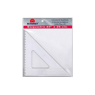 Imagem de Esquadro poliestireno 26cm x 45 graus 542 Acrimet