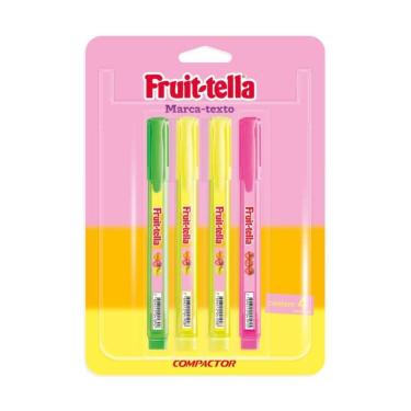 Imagem de Marca Texto Com 4 Cores Fruit-Tella Com Cheirinho Compactor