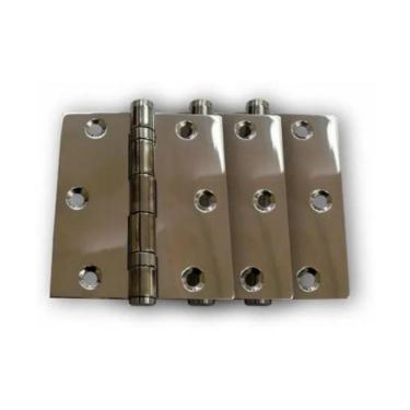 Imagem de Dobradiça Aço Cromado Com Rolamento Portas Cartela Com 3