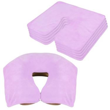 Imagem de SINLAND Capa de suporte de rosto de microfibra, tamanho grande, macia e reutilizável, capa de massagem antiaderente adequada para qualquer mesa de massagem e cadeira de massagem