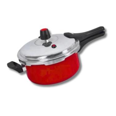 Imagem de Panela Pressão Antiaderente 3l Fechamento Externo - Marcolar, Vermelho