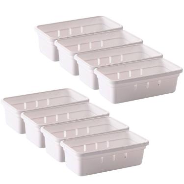 Imagem de Organizador de gavetas e talheres modular 15,0 x 7,9 cm com 8 unidades Plasutil ref.9731