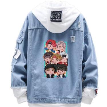 Imagem de Jaqueta jeans Loose Creative Design Korean Idol BTS Group - SANMU