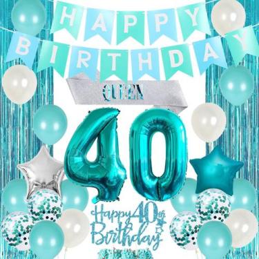 Imagem de Conjunto de decorações de aniversário Funmemoir 40th Birthday Women Te