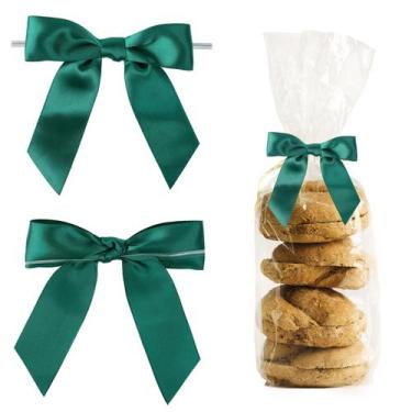 Imagem de Gravatas Twist Satin Ribbon Twist LIZLOVESS, verde, 3,5 polegadas, pac