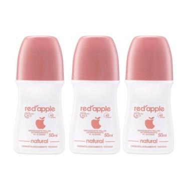Imagem de Kit 3 Desodorante Red Apple Natural Roll-on 50ml