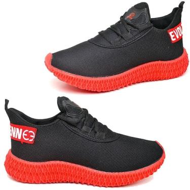 Imagem de Tênis Esporte Casual Sola 3D Confortavel  Vermelho - Evoltenn, Vermelh