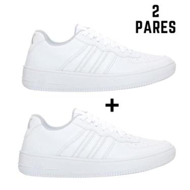Imagem de Kit 2 Pares de Tenis Atikkos Fine Casual, Ak bco, Ak bco, 40
