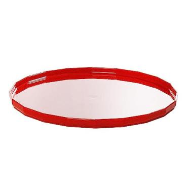 Imagem de Bandeja Elegance Redonda Aro 30 Vermelha em Plástico Resistente Linha Tropical Linha Premium