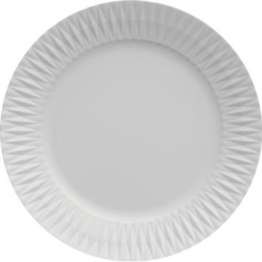 Imagem de Germer, Conjunto de prato de sobremesa em porcelana, modelo Diamante, Ø 20,5 cm, 6 unidades,Branco