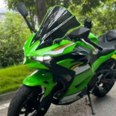 Imagem de Midimttop Para-brisas de motocicleta Ninja 500 carenagem frontal Parabrezza Air Spoiler defletor de vento adequado para KA&WA&SA&KI Ninja 500 /ABS/SE acessórios 2024 2025 (fumaça preta)
