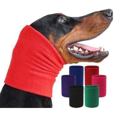 Imagem de Harbyel Moletom com capuz calmante para cães e gatos - Protetor de ouvido original para alívio da ansiedade, capa de cabeça com cancelamento de ruído para cuidados, banho, secagem forçada, trovões e