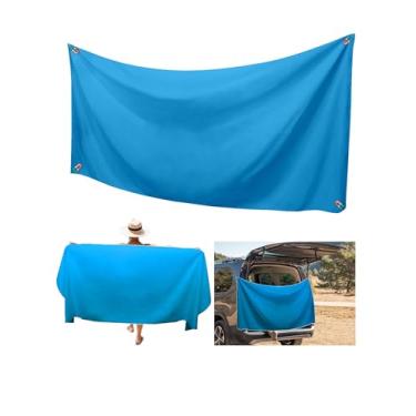 Imagem de ZGXZQ Toalha de banho magnética grande toalha de microfibra de secagem rápida com fecho magnético, super absorvente e resistente à areia para praia, piscina, viagem, academia e acampamento 190 cm x 76