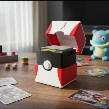 Imagem de Deckbox Pokemón Pokebola Raio 130 Cartas Porta Cartinhas - deltie