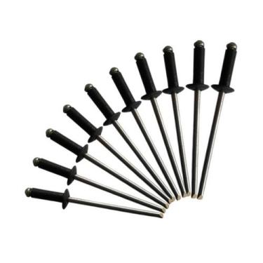 Imagem de Rebite pop de repuxo cor preto de 3.2mmx12mm kit com 100 peças - Rebit