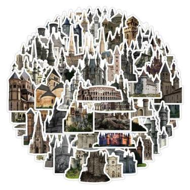 Imagem de Adesivos European Architecture Vintage Castle 60 unidades - Yiweisai