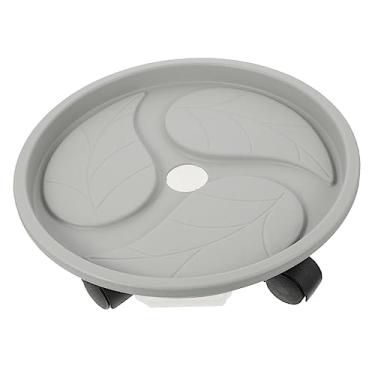Imagem de 3 peças bandeja de vaso de flores interior vaso de flores rack carrinho pires bandeja de jardinagem vaso de flores base de vaso de flores pires bandeja circular bandeja de gotejamento de plástico