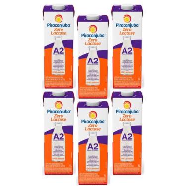 Imagem de Kit 6 Leite A2A2 Semidesnatado Zero Lactose Piracanjuba 1L