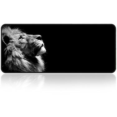 Imagem de Qisan Mouse pad grande para jogos, tamanho estendido, para computador, desktop, laptop, 80 x 30 x 0,4 cm, teclado pad com base de borracha antiderrapante, tapete de mesa grande para teclado e mouse -
