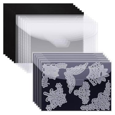 Imagem de Pssopp 10 Conjuntos de Armazenamento, Carimbo de Plástico Cortado, Envelopes de Armazenamento, Folhas Magnéticas de Borracha para Fazer Cartões, álbum de Recortes Diy