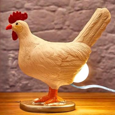 Imagem de Lâmpada de ovo de galinha LED luz noturna de ovo realista lâmpada de galo com lâmpada engraçada lâmpada de ovo de galinha para quarto de bebê, quarto, decoração de casa