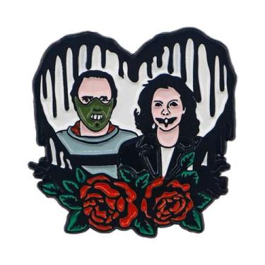 Imagem de Pins De Esmalte De Filmes De Terror De Halloween, Broches De Desenhos 