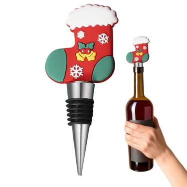 Imagem de Rolha de garrafa de vinho, rolha de vinho de Natal - Stoppe de de cerveja reutilizável de elementos clássicos de Natal | Rolha de garrafa de cerveja de vedação, tampas de para garrafas d