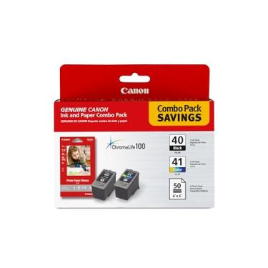 Imagem de Canon PG-40/CL-41 com papel fotográfico, 50 folhas compatíveis com iP2600, iP1800, iP1700, iP1600, MX310 e MX300