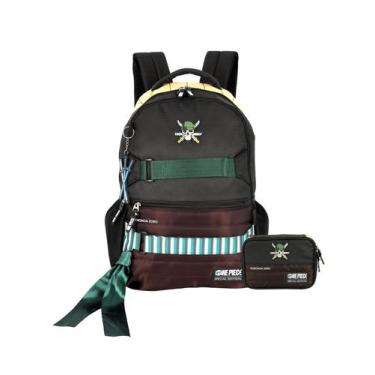 Imagem de Kit Escolar One Piece Luxo Mochila de Costas + Estojo Box - Luxcel, pr