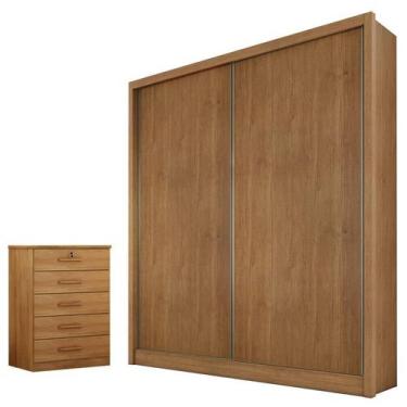 Imagem de Guarda Roupa Solteiro Toledo e Gaveteiro Suiça Cumaru 23 - Novo Horizo