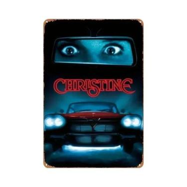 Imagem de Placa De Ferro Estilo Retrô Com Tema De Filme De Terror De Halloween P