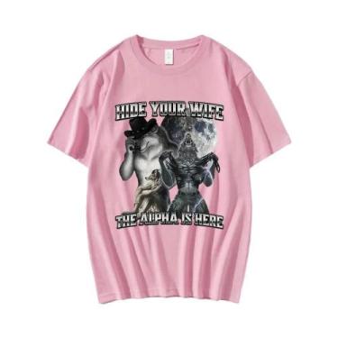 Imagem de Camiseta Engraçada De Meme De Lobo Para Homens E Mulheres, Esconde Sua