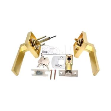 Imagem de Fechadura De Porta Interna De Quarto Reforçada Com Pino Central E Kit 