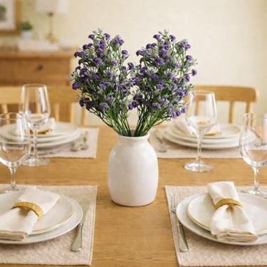 Imagem de Arranjo de Flor Mosquitinho Decorativa Artificial lilas, 34cm, Kit com 2 Unidades