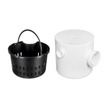 Imagem de Caixa de Gordura Redonda com Cesto e Tampa 250 X 250 X 75mm - Herc