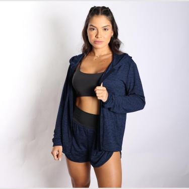 Imagem de Conjunto Casaquinho Short Duplo e Top Fitness Dry Treino-Feminino