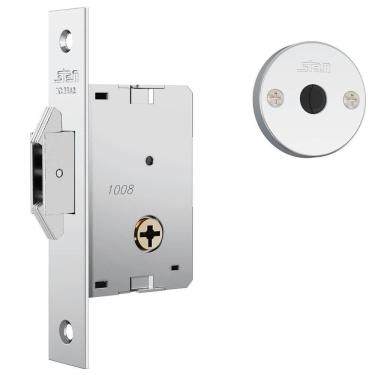 Imagem de Fechadura Basel 1008 Para Porta De Bater E Correr Com Espelho Em Inox Polido - 10929 - Stam