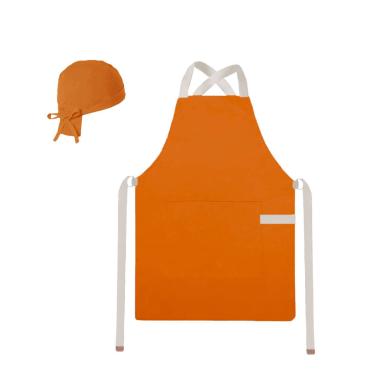 Imagem de Avental Alça Cruzada Laranja Bandana Restaurante Bar Bistro