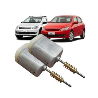 Imagem de Par Motor Fechadura Trava Elétrica Gol Voyage G5 G6 Mabuchi