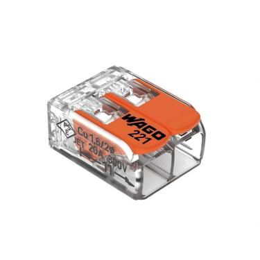 Imagem de Conector Emenda Compacto Wago 221-412 - 2 Pólos Até 4mm²