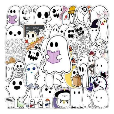 Imagem de Pacote de adesivos Ghost Vinyl, 100 peças de desenho animado fofo de H
