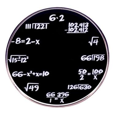 Imagem de Broche Pin Creative Math Formula Black Alloy Lapel Pin - Yiweisai