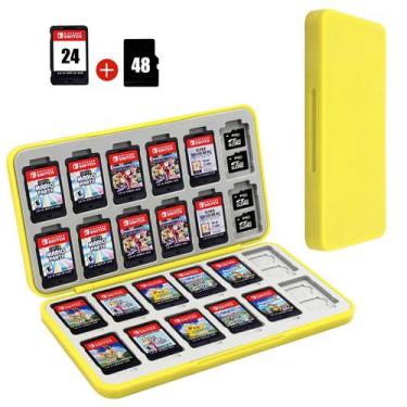 Imagem de Estuche para Juegos Nintendo Switch FYY Amarillo con 24 Ranuras para T