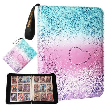 Imagem de Pasta de cartas colecionáveis Dzhuywer para 9 bolsos com 60 mangas ros