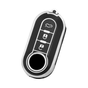 Imagem de Capa De Chave Flip Em TPU Para Fiat 500, Ducato, Panda, 500L, Punto, L