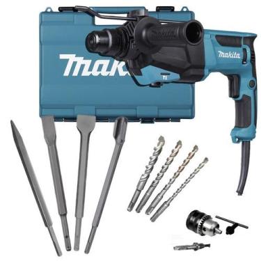 Imagem de Martelete Makita HR2670  Kit Demolição leve e Instalação, 220V