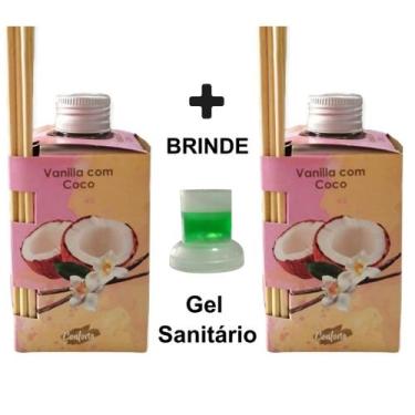 Imagem de 2 Difusor Vareta Vanilla Coco Aromatizador Ambiente Casa Perfume Ar 28