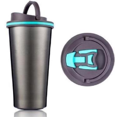 Imagem de Copo Térmico em Aço Inox 450ml Tampa Rosca Vedação PRETO - Inter