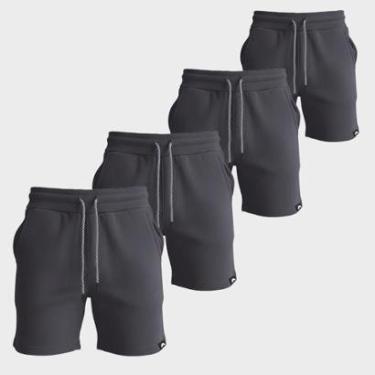 Imagem de Kit 4 Bermudas Moletom Short Masculino Casual Dagg-Masculino